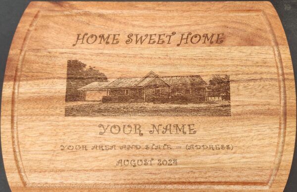 Personalized plaque House Portrait engraved, Custom Housewarming gift for New Home, Our First Home Portrait, House Sketch or (Reality new home sale gift pack) - Image 3