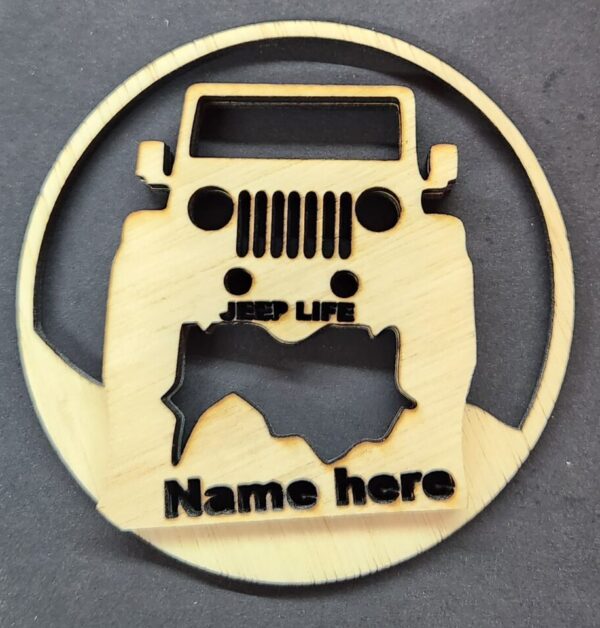 personalized Jeep ornaments or car/truck decor (Jeep life = Its a jeep thing) - Image 3