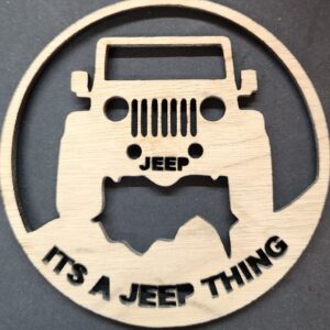 Web jeep ornament round