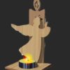 (Holiday)-Candle holders/decorations (can be personalized) (ANGEL/CANDLE)