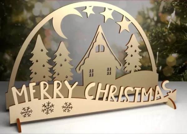 Merry Christmas village sign