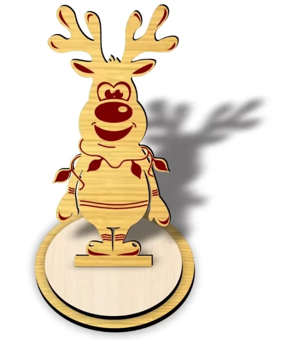 Fun Christmas/holiday characters decor on stand (REINDEER) - Image 3