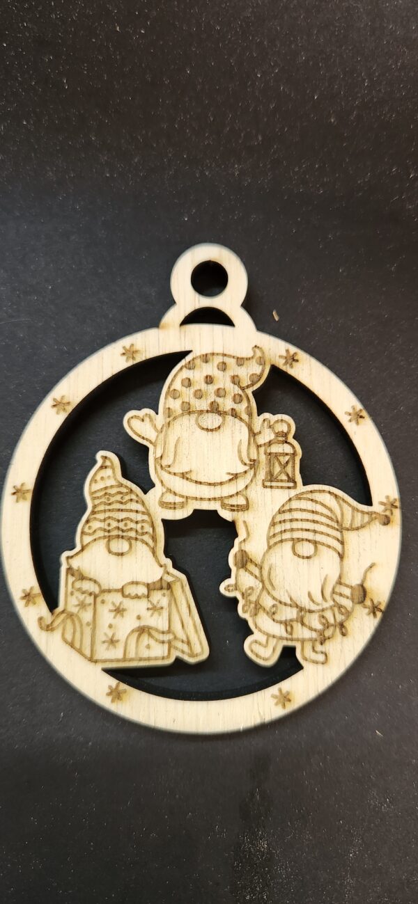 Holiday gnome ornaments #3  (can be personalized) family name quote or date etc...