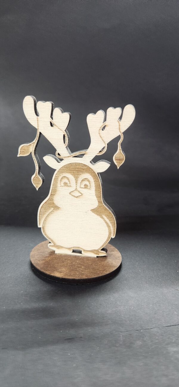 Fun Christmas/holiday characters decor on stand (PENGUIN)