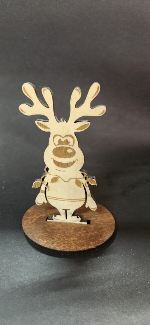 Fun Christmas/holiday characters decor on stand (REINDEER)