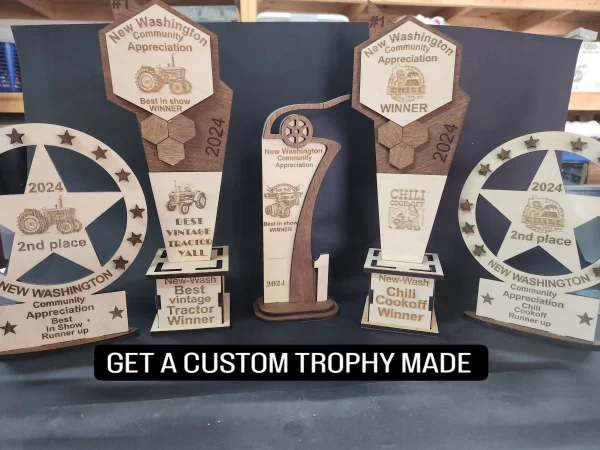 Custom trophy's for many occasions different designs to choose from